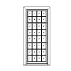 Hung Window
8-over-12-over-12 triple hung window
Unit Dimension 47" x 104"
3/4" SDL